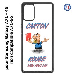 Coque pour Samsung Galaxy A71 - 4G Arbitre Carton Rouge