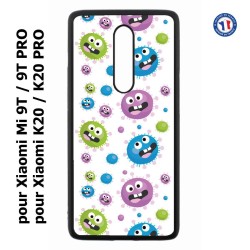 Coque pour Xiaomi Mi 9T-Mi 9T PRO - Redmi K20-K20 PRO fond virus bactéries coloré