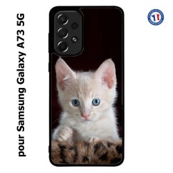 Coque pour Samsung Galaxy A73 5G Bébé chat tout mignon - chaton yeux bleus