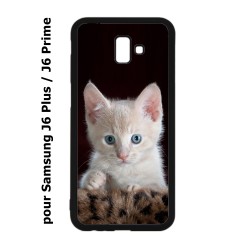 Coque pour Samsung Galaxy J6 Plus / J6 Prime Bébé chat tout mignon - chaton yeux bleus