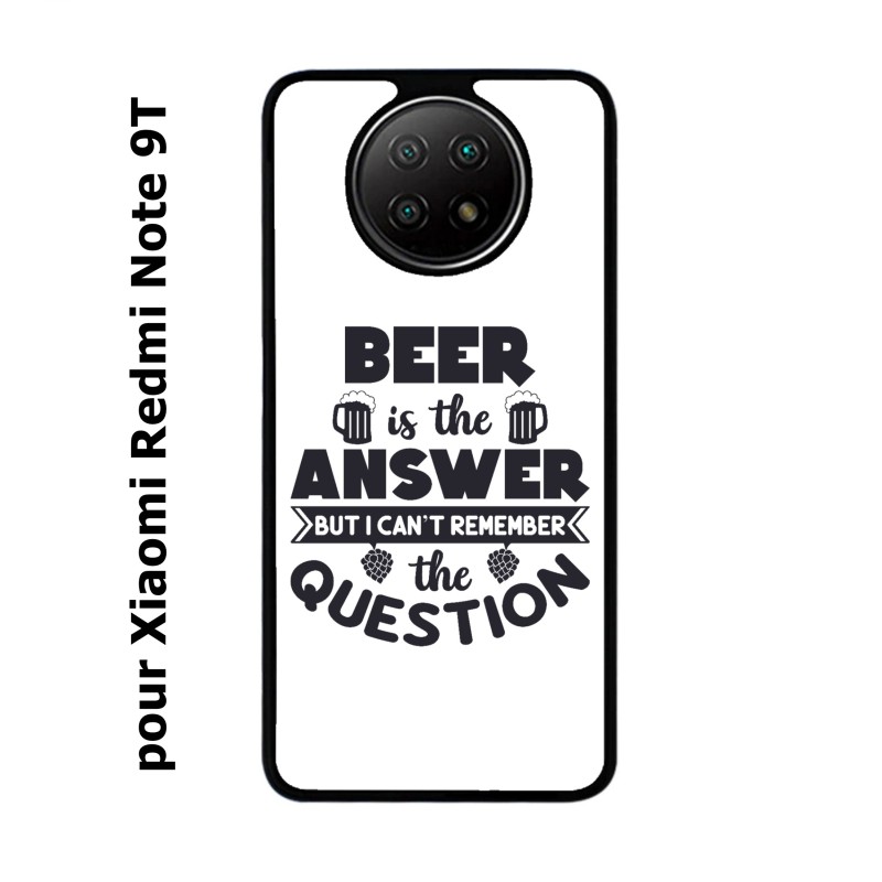 Coque pour Xiaomi Redmi Note 9T Beer is the answer Humour Bière