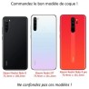 Coque pour Xiaomi Redmi Note 8T Be Happy sur fond orange - Soyez heureux - Sois heureuse - citation - coque noire TPU souple