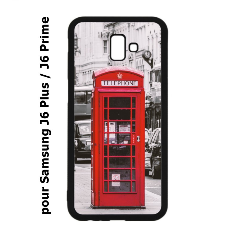 Coque pour Samsung Galaxy J6 Plus / J6 Prime Cabine téléphone Londres - Cabine rouge London