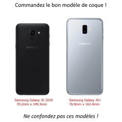 Coque pour Samsung Galaxy J6 Plus / J6 Prime Cabine téléphone Londres - Cabine rouge London - coque noire TPU souple