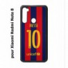 Coque noire pour Xiaomi Redmi Note 8 maillot 10 Lionel Messi FC Barcelone Foot