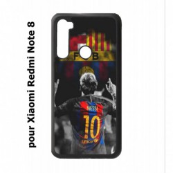 Coque noire pour Xiaomi Redmi Note 8 Lionel Messi 10 FC Barcelone Foot
