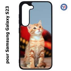 Coque pour Samsung Galaxy S23 Adorable chat - chat robe cannelle
