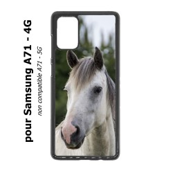 Coque pour Samsung Galaxy A71 - 4G Coque cheval blanc - tête de cheval