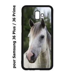 Coque pour Samsung Galaxy J6 Plus / J6 Prime Coque cheval blanc - tête de cheval
