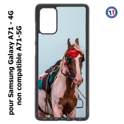 Coque pour Samsung Galaxy A71 - 4G Coque cheval robe pie - bride cheval