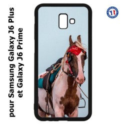 Coque pour Samsung Galaxy J6 Plus / J6 Prime Coque cheval robe pie - bride cheval