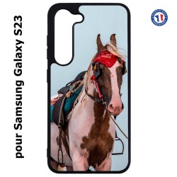 Coque pour Samsung Galaxy S23 Coque cheval robe pie - bride cheval