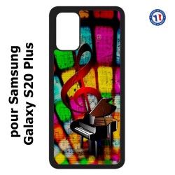 Coque pour Samsung Galaxy S20 Plus / S11 clé de sol piano - solfège - musique