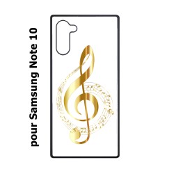 Coque pour Samsung Galaxy Note 10 clé de sol - solfège musique - musicien