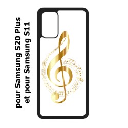 Coque pour Samsung Galaxy S20 Plus / S11 clé de sol - solfège musique - musicien