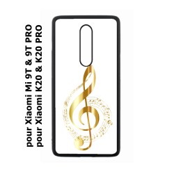 Coque pour Xiaomi Mi 9T-Mi 9T PRO - Redmi K20-K20 PRO clé de sol - solfège musique - musicien