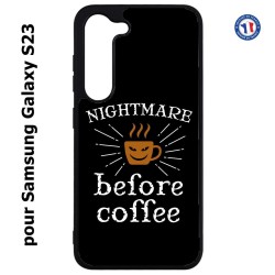 Coque pour Samsung Galaxy S23 Nightmare before Coffee - coque café