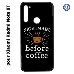 Coque pour Xiaomi Redmi Note 8T Nightmare before Coffee - coque café