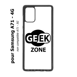 Coque pour Samsung Galaxy A71 - 4G Logo Geek Zone noir & blanc