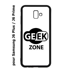 Coque pour Samsung Galaxy J6 Plus / J6 Prime Logo Geek Zone noir & blanc