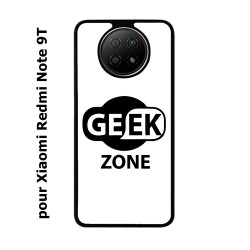 Coque pour Xiaomi Redmi Note 9T Logo Geek Zone noir & blanc