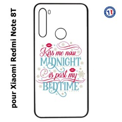 Coque pour Xiaomi Redmi Note 8T Kiss me now Midnight is past my Bedtime amour embrasse-moi