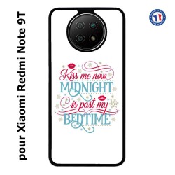 Coque pour Xiaomi Redmi Note 9T Kiss me now Midnight is past my Bedtime amour embrasse-moi