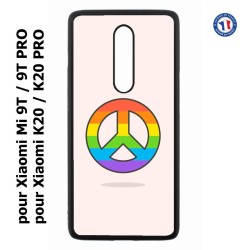 Coque pour Xiaomi Mi 9T-Mi 9T PRO - Redmi K20-K20 PRO Peace and Love LGBT - couleur arc en ciel