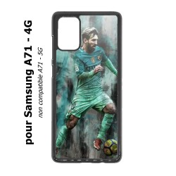 Coque pour Samsung Galaxy A71 - 4G Lionel Messi FC Barcelone Foot vert-rouge-jaune