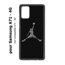 Coque pour Samsung Galaxy A71 - 4G Michael Jordan 23 shoot Chicago Bulls Basket