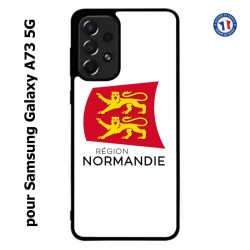 Coque pour Samsung Galaxy A73 5G Logo Normandie - Écusson Normandie - 2 léopards