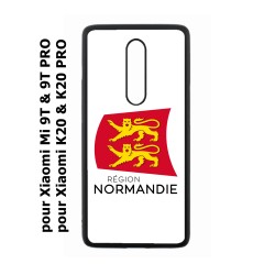 Coque pour Xiaomi Mi 9T-Mi 9T PRO - Redmi K20-K20 PRO Logo Normandie - Écusson Normandie - 2 léopards