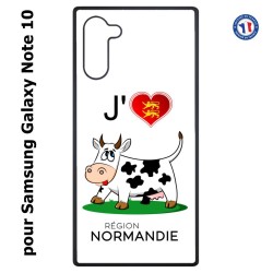 Coque pour Samsung Galaxy Note 10 J'aime la Normandie - vache normande