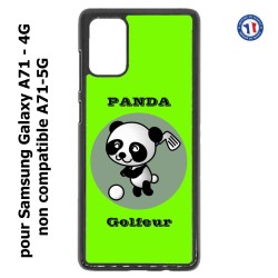 Coque pour Samsung Galaxy A71 - 4G Panda golfeur - sport golf - panda mignon