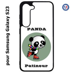 Coque pour Samsung Galaxy S23 Panda patineur patineuse - sport patinage