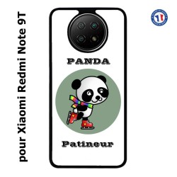 Coque pour Xiaomi Redmi Note 9T Panda patineur patineuse - sport patinage