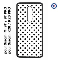 Coque pour Xiaomi Mi 9T-Mi 9T PRO - Redmi K20-K20 PRO motif géométrique pattern noir et blanc - ronds noirs