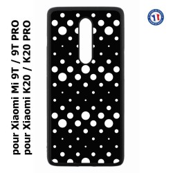 Coque pour Xiaomi Mi 9T-Mi 9T PRO - Redmi K20-K20 PRO motif géométrique pattern N et B ronds noir sur blanc