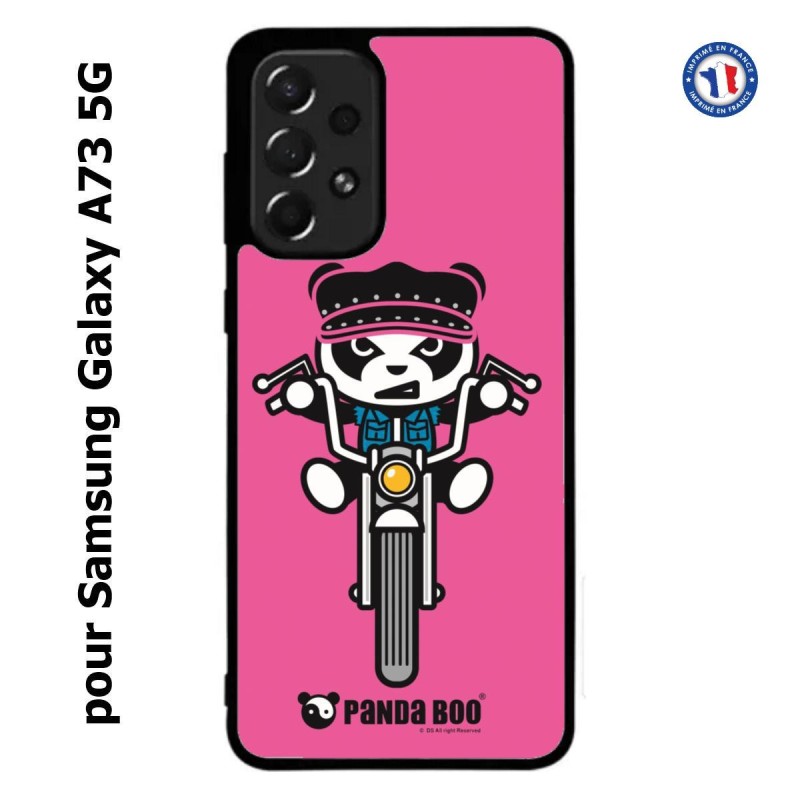 Coque pour Samsung Galaxy A73 5G PANDA BOO© Moto Biker - coque humour