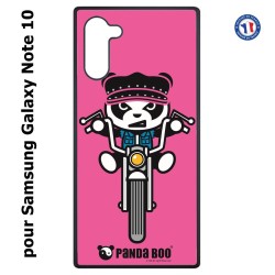 Coque pour Samsung Galaxy Note 10 PANDA BOO© Moto Biker - coque humour