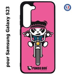 Coque pour Samsung Galaxy S23 PANDA BOO© Moto Biker - coque humour