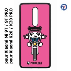 Coque pour Xiaomi Mi 9T-Mi 9T PRO - Redmi K20-K20 PRO PANDA BOO© Moto Biker - coque humour