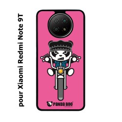 Coque pour Xiaomi Redmi Note 9T PANDA BOO© Moto Biker - coque humour