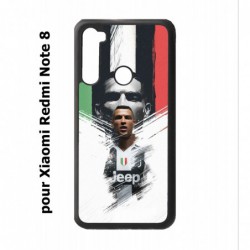 Coque noire pour Xiaomi Redmi Note 8 Ronaldo CR7 Juventus Foot
