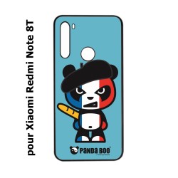 Coque pour Xiaomi Redmi Note 8T PANDA BOO© Français béret baguette - coque humour