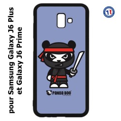 Coque pour Samsung Galaxy J6 Plus / J6 Prime PANDA BOO© Ninja Boo noir - coque humour