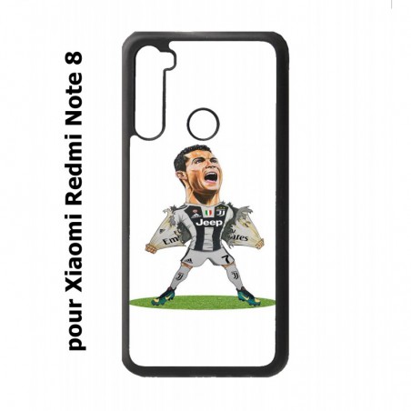 Coque noire pour Xiaomi Redmi Note 8 Cristiano Ronaldo Juventus Turin Football - Ronaldo super héros