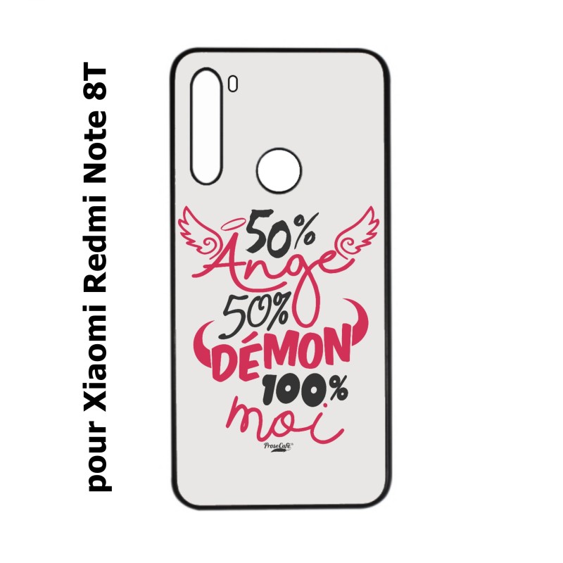 Coque pour Xiaomi Redmi Note 8T ProseCafé© coque Humour : 50% Ange 50% Démon 100% moi
