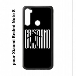 Coque noire pour Xiaomi Redmi Note 8 Cristiano Ronaldo Juventus Turin Football grands caractères