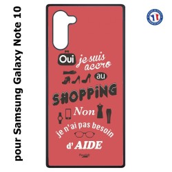 Coque pour Samsung Galaxy Note 10 ProseCafé© coque Humour : OUI je suis accro au Shopping